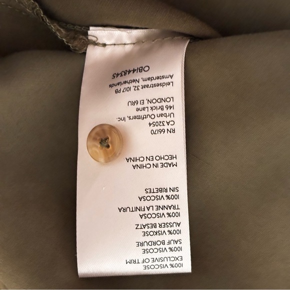 Anthropologie | Olive Split Back Satin Blouse | Size S - Picture 11 of 11